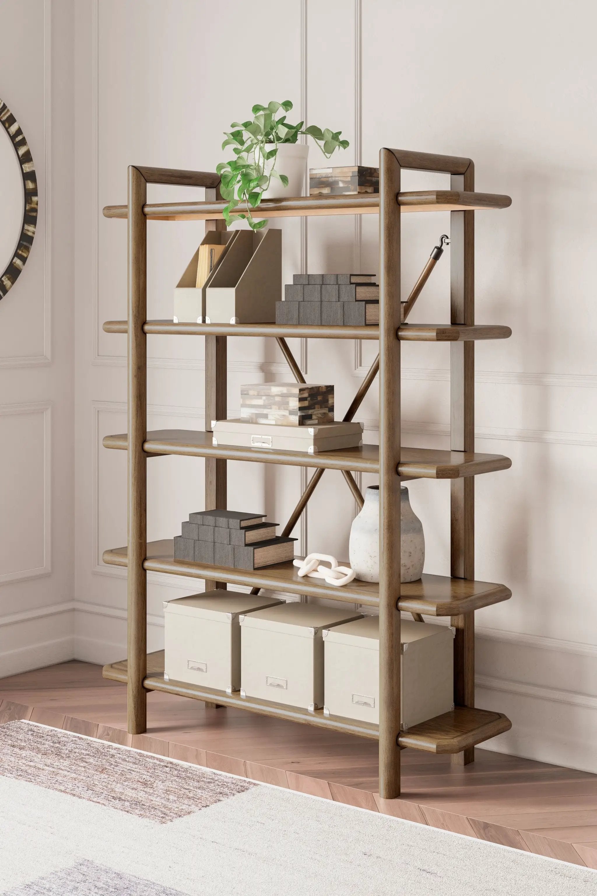 Roanhowe - Bookcase - Brown by Unique Piece Furniture