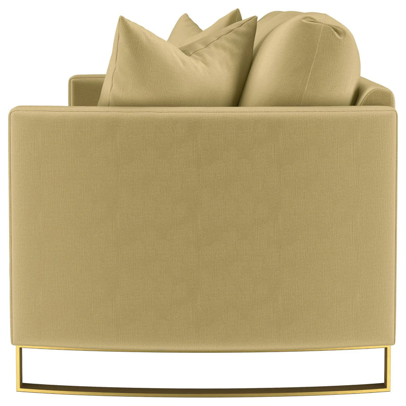 Corliss Upholstered Curved Track Arm Sofa Camel by Unique Piece Furniture