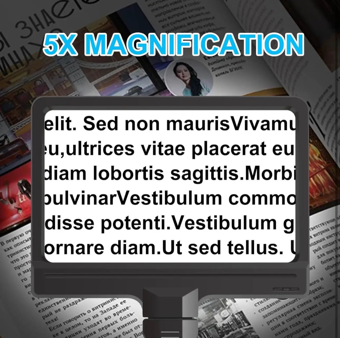 5X Magnifying Glass with 36 LED Dimmable Light and Stand, Adjustable Brightness Magnifying Floor Lamp, Gooseneck Arm Lighted Magnifier for Reading, Crafts and Close Work by Outdoor Solar Outlet
