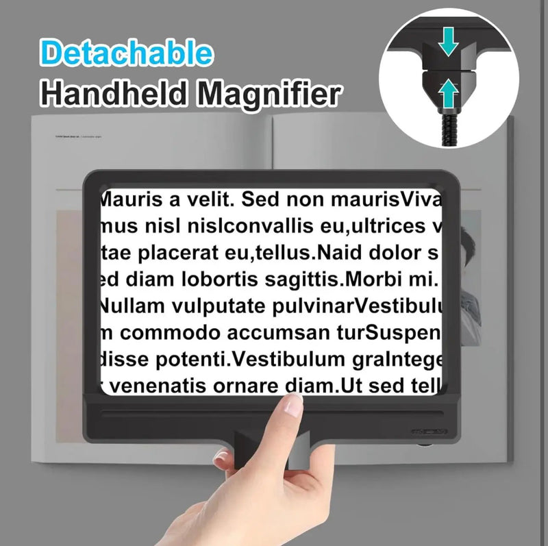 5X Magnifying Glass with 36 LED Dimmable Light and Stand, Adjustable Brightness Magnifying Floor Lamp, Gooseneck Arm Lighted Magnifier for Reading, Crafts and Close Work by Outdoor Solar Outlet