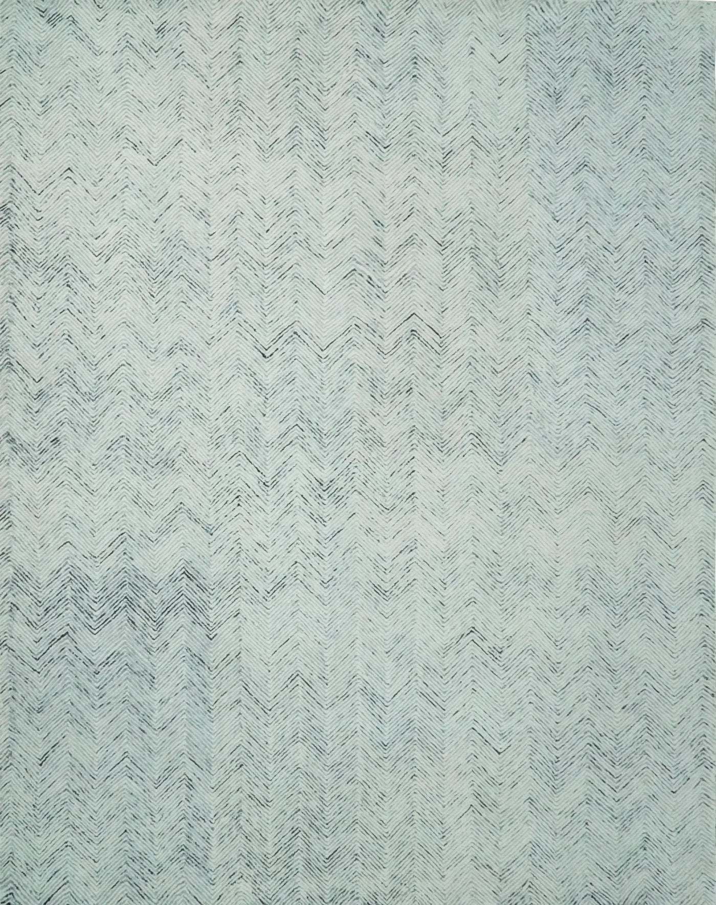 Modern Style Hand Tufted Blue and Ivory Area Rug by The Rug Decor