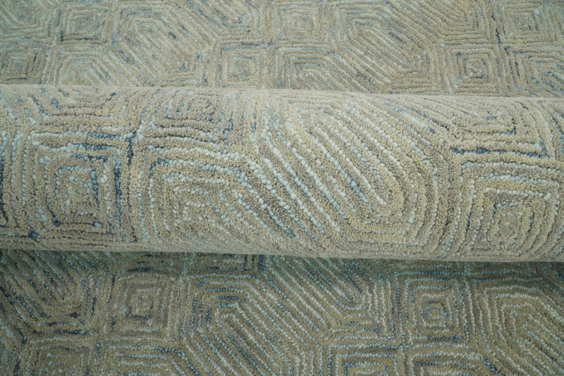 Beige Modern Style Hand Tufted Wool Area Rug by The Rug Decor
