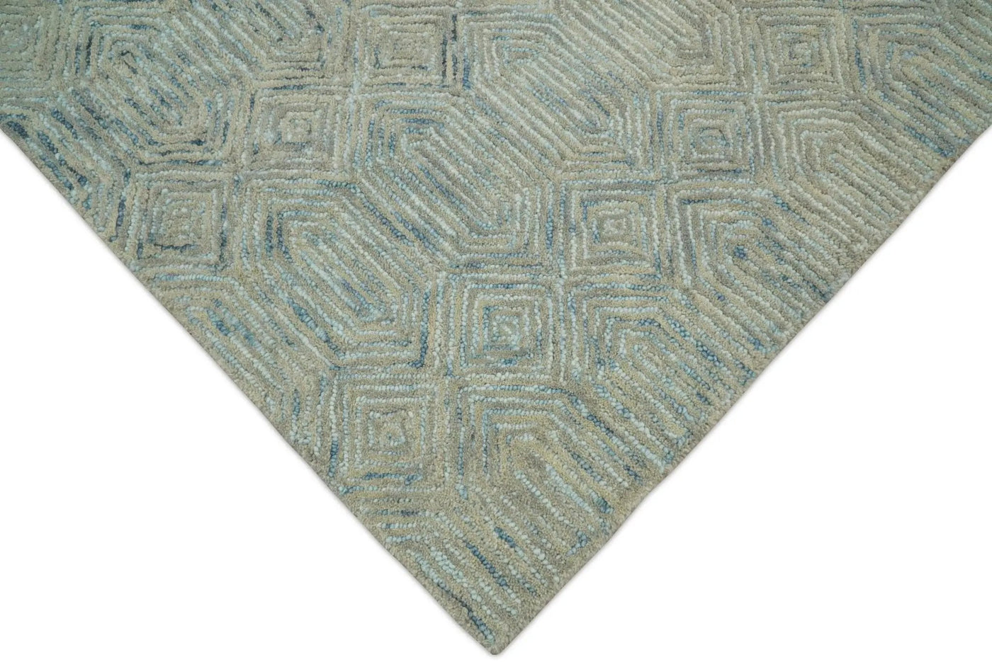 Beige Modern Style Hand Tufted Wool Area Rug by The Rug Decor