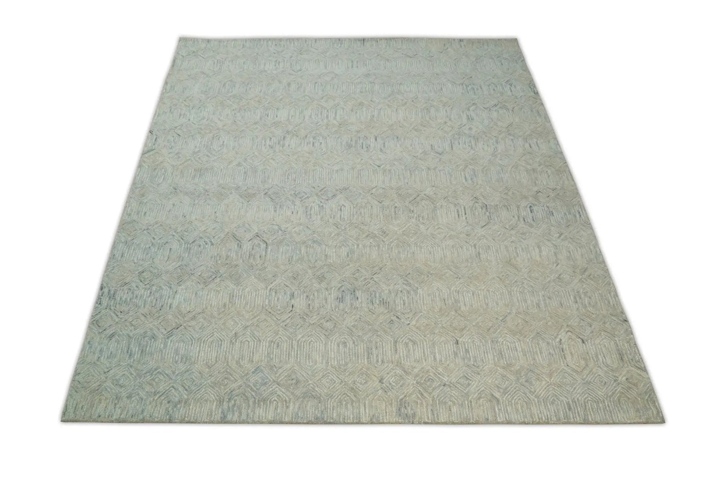 Beige Modern Style Hand Tufted Wool Area Rug by The Rug Decor