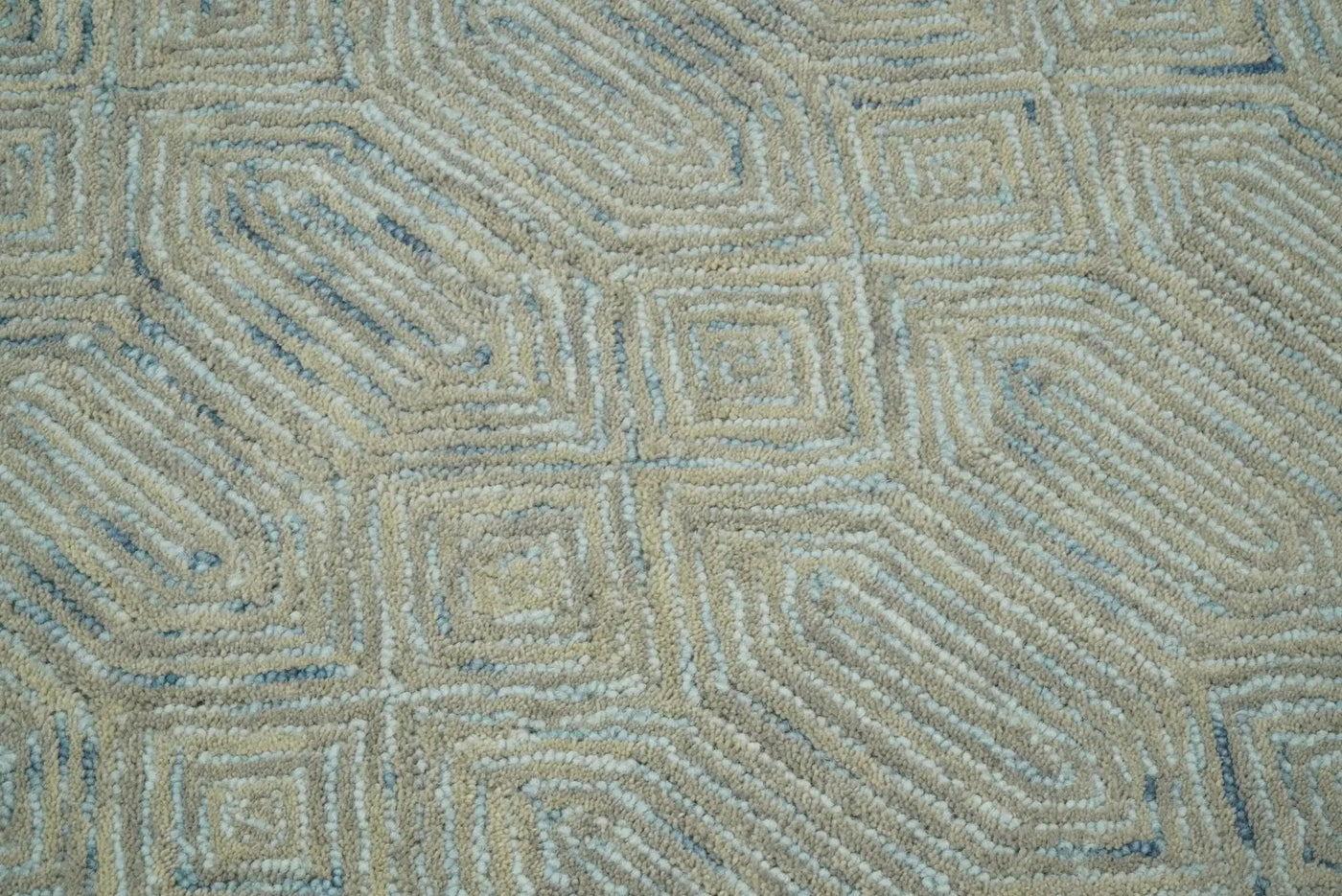 Beige Modern Style Hand Tufted Wool Area Rug by The Rug Decor