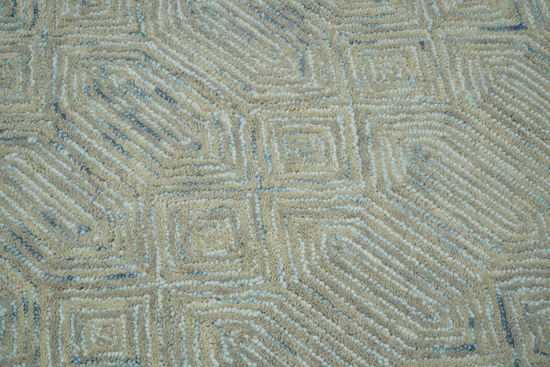 Beige Modern Style Hand Tufted Wool Area Rug by The Rug Decor