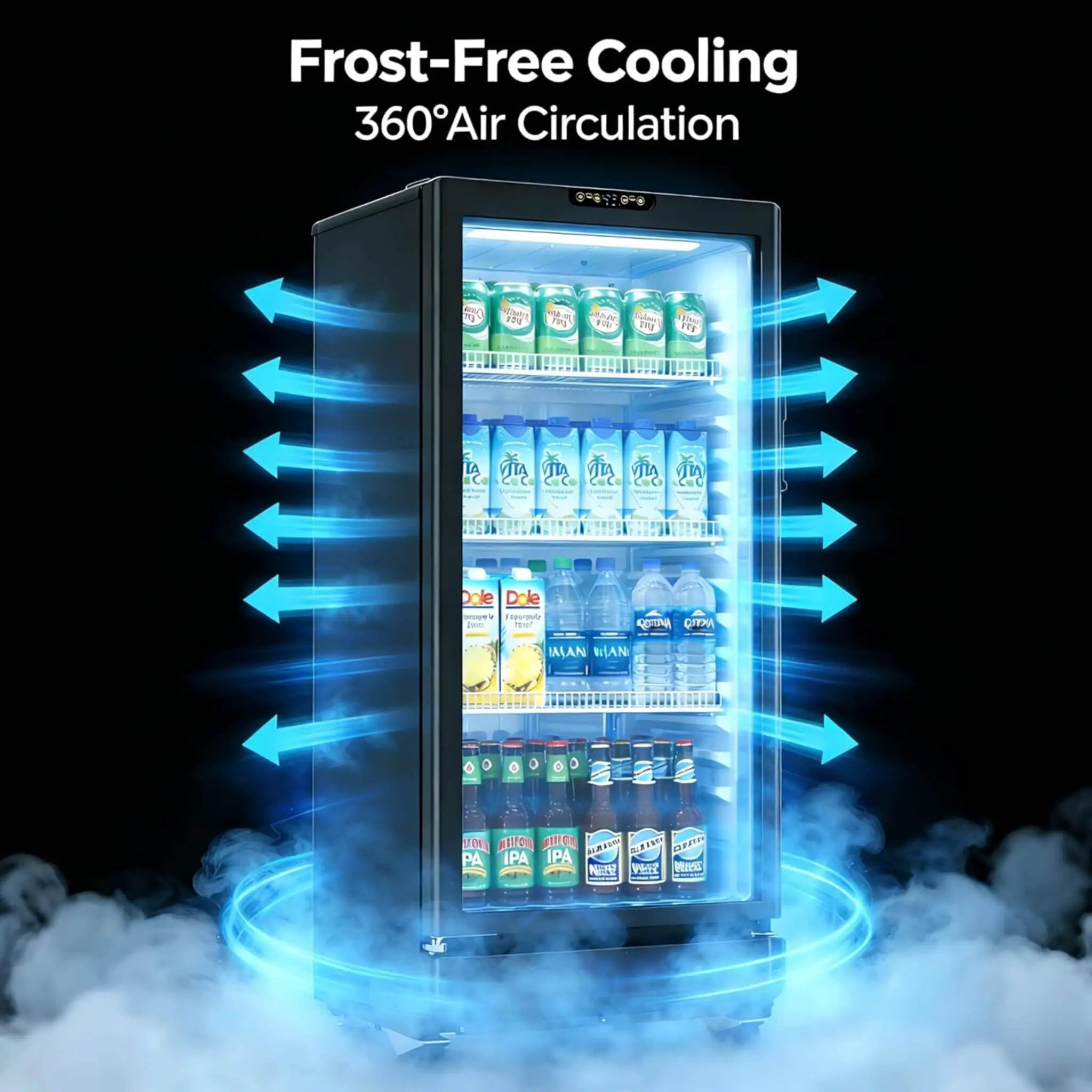 6.0 Cu.Ft Commercial Beverage Refrigerator With Glass Door And Adjustable Shelves (SAK28460) by SAKSBY WHOLESALE