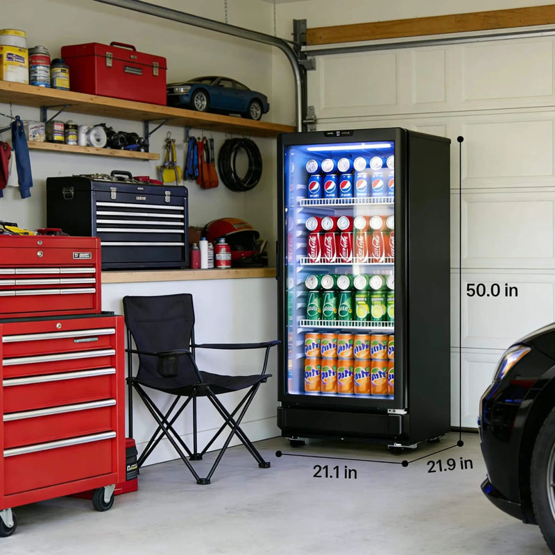 6.0 Cu.Ft Commercial Beverage Refrigerator With Glass Door And Adjustable Shelves (SAK28460) by SAKSBY WHOLESALE