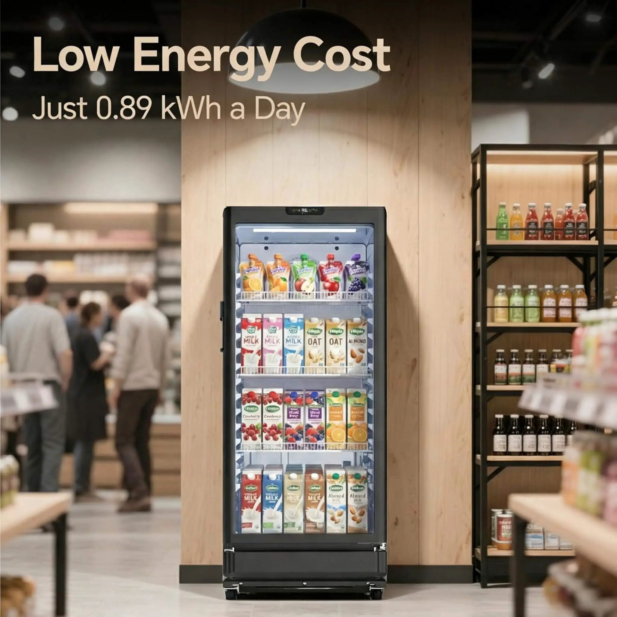 6.0 Cu.Ft Commercial Beverage Refrigerator With Glass Door And Adjustable Shelves (SAK28460) by SAKSBY WHOLESALE