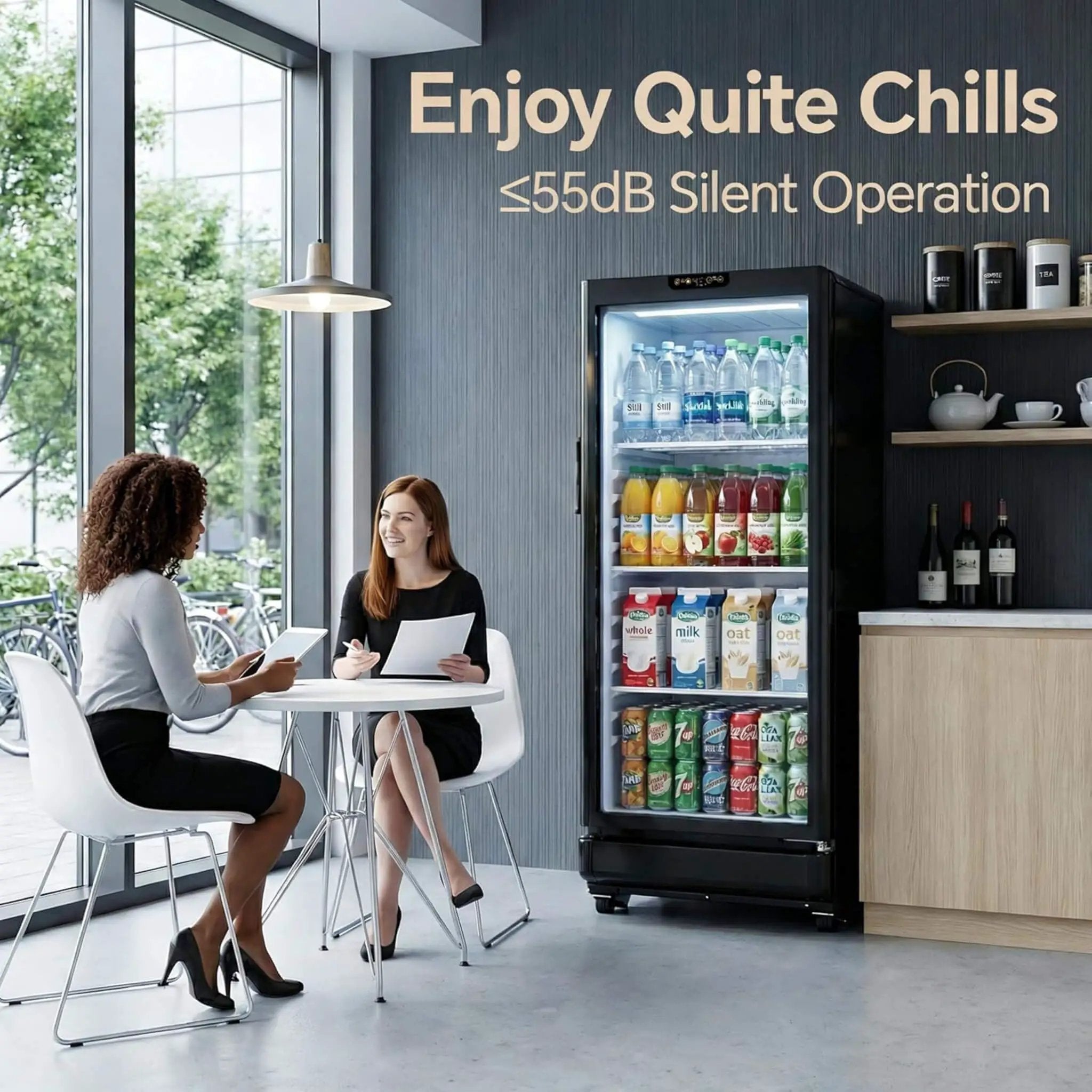 6.0 Cu.Ft Commercial Beverage Refrigerator With Glass Door And Adjustable Shelves (SAK28460) by SAKSBY WHOLESALE