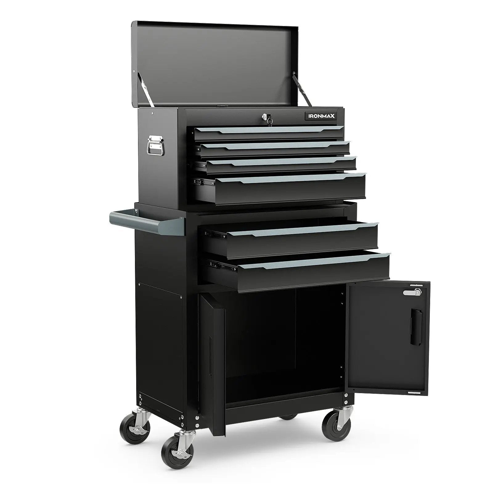 6-Drawer Rolling Tool Storage Chest Cabinet with Universal Wheels and Hooks by DirectDeals