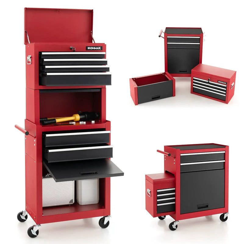 6-Drawer Tool Chest with Heightening Cabinet by DirectDeals