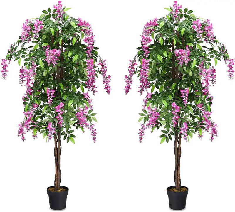 6-Feet Artificial Wisteria Silk Indoor-Outdoor Tree by DirectDeals