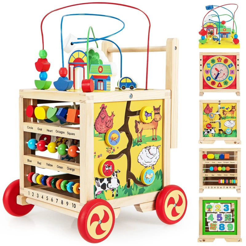 6-In-1 Developmental Learning Educational Toy with Bead Maze by DirectDeals