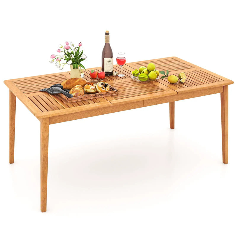 6-Person Outdoor Acacia Wood Rectangular Bistro Dining Table by DirectDeals
