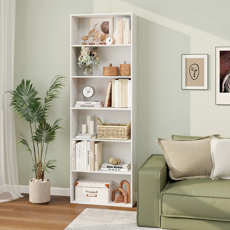6-Tier Bookcase with 6 Open Shelves and Anti-Toppling Kits by DirectDeals