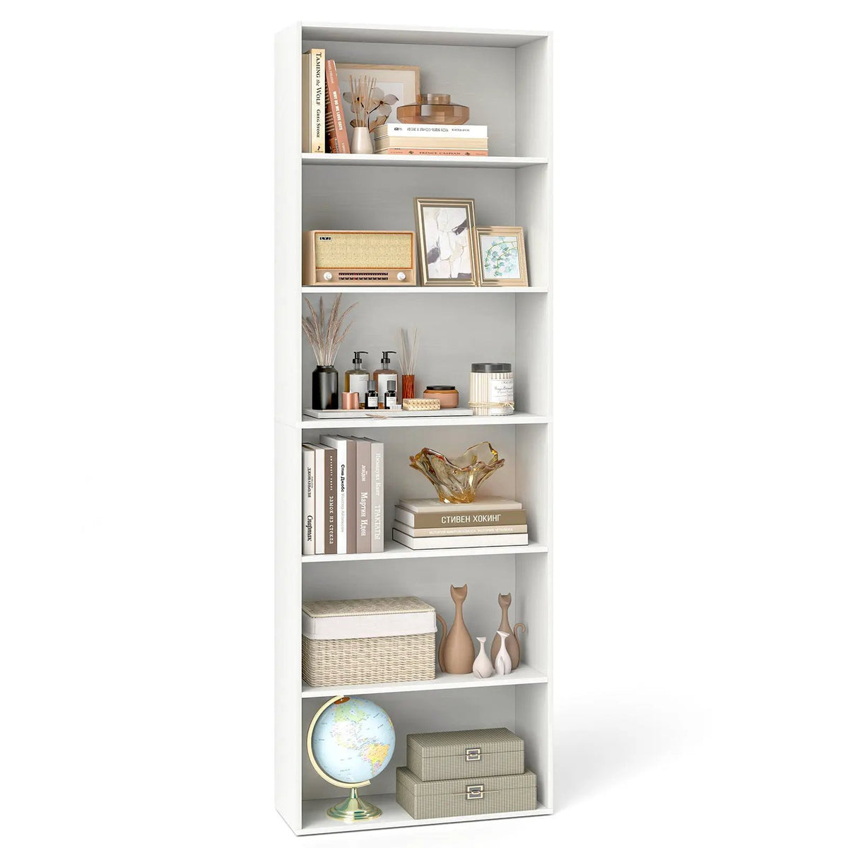 6-Tier Bookcase with 6 Open Shelves and Anti-Toppling Kits, photo 4 of 13