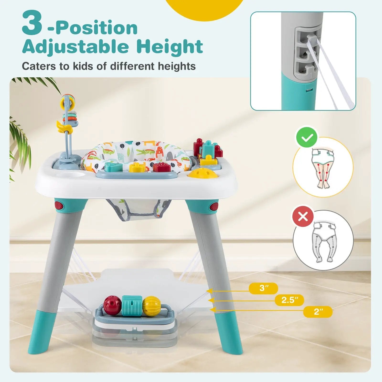 6-in-1 Baby Activity Center Infant Jumper Toddler Table by DirectDeals
