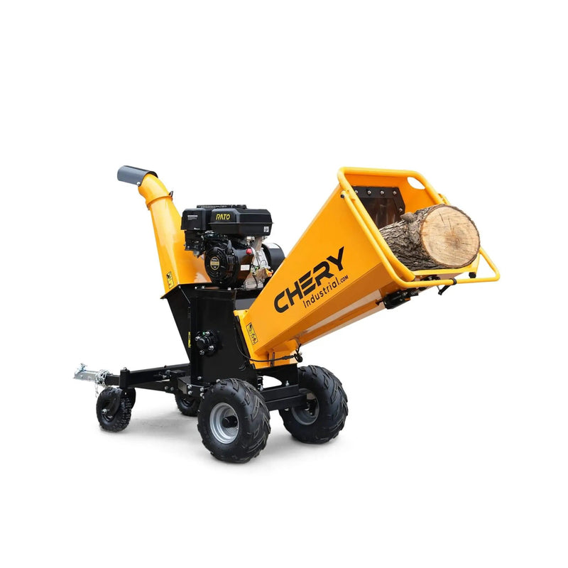 Heavy-Duty 6-Inch 420CC 15HP Gas Wood Chipper Shredder Mulcher With Tow Bar & Safety Stop Bar (SAK42731) by SAKSBY WHOLESALE