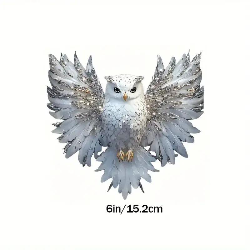 6-Inch White Owl Vinyl Decal Artistic Sticker for Cars and Laptops by House Of Avana