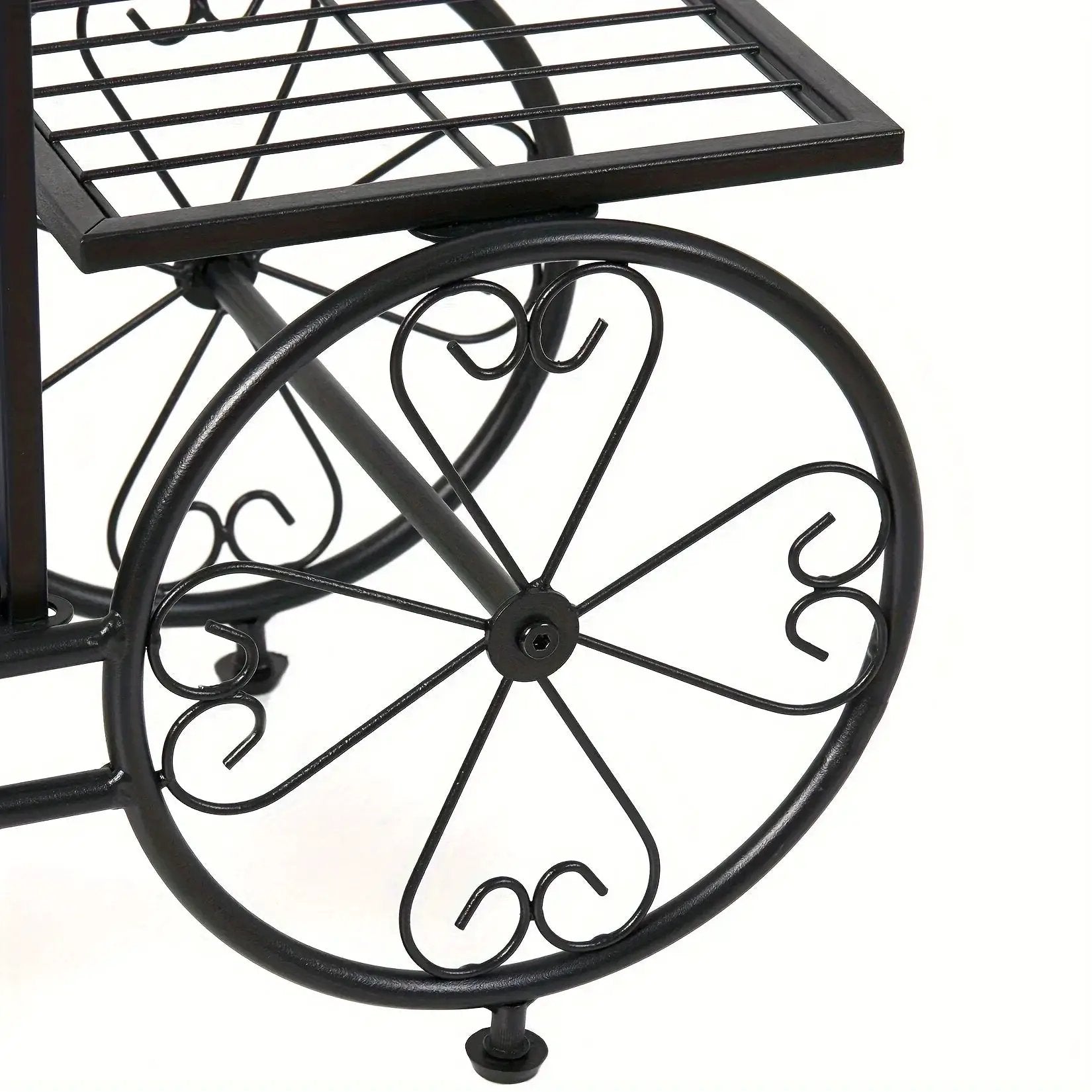 6-Tier Metal Garden Cart Plant Stand Iron Flower Display Rack by House Of Avana