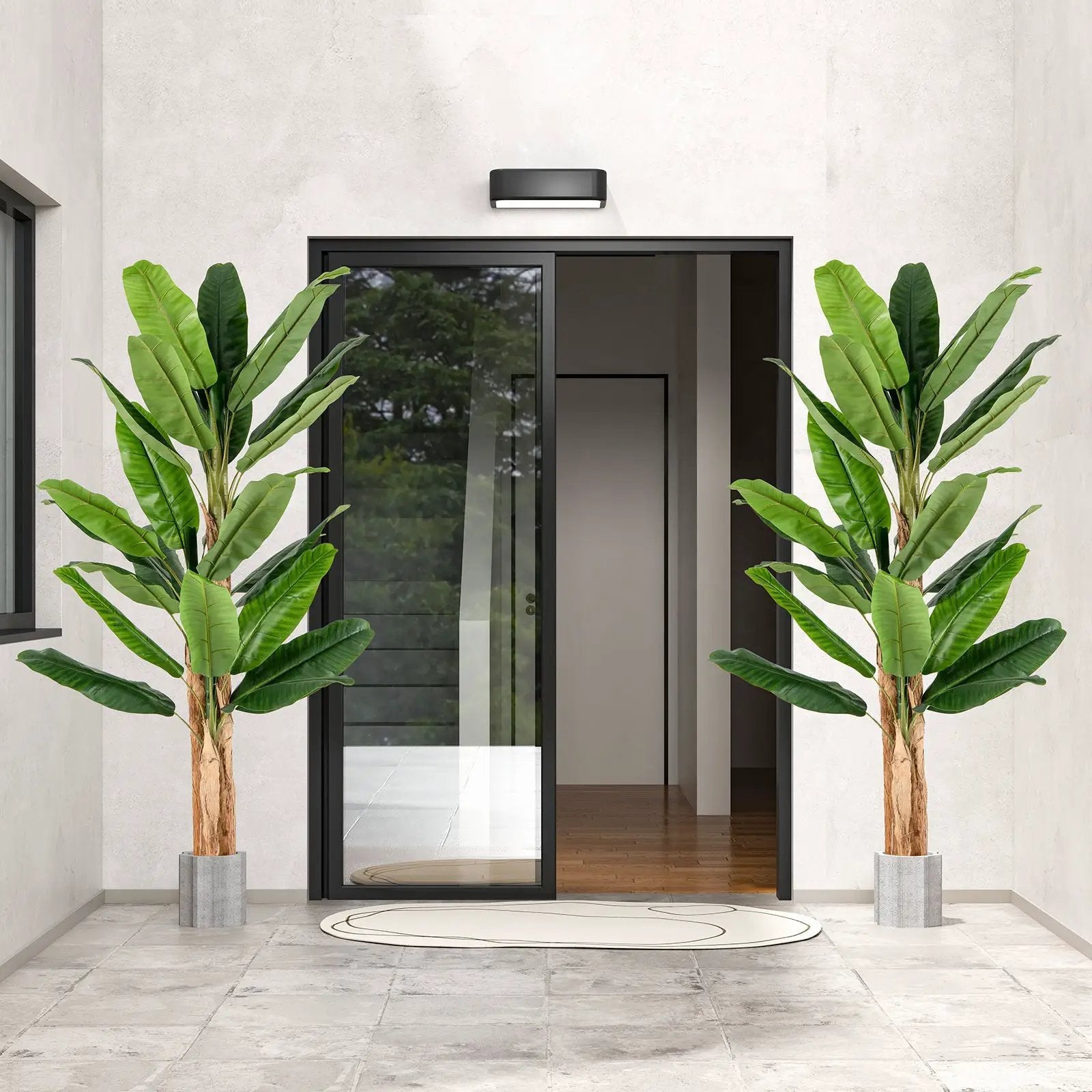 5.5/6.5 Feet Tall Artificial Banana Tree with 10/27 Large Leaves by DirectDeals