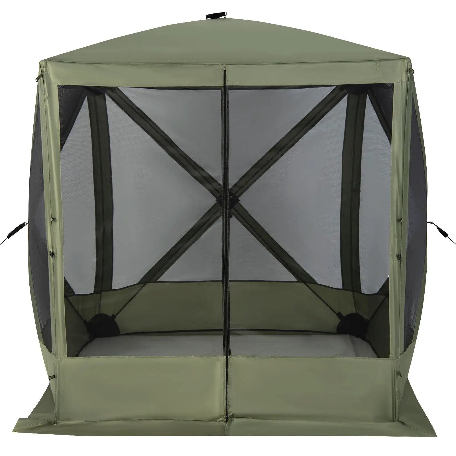 6.7 x 6.7 Feet Pop Up Gazebo with Netting and Carry Bag by DirectDeals