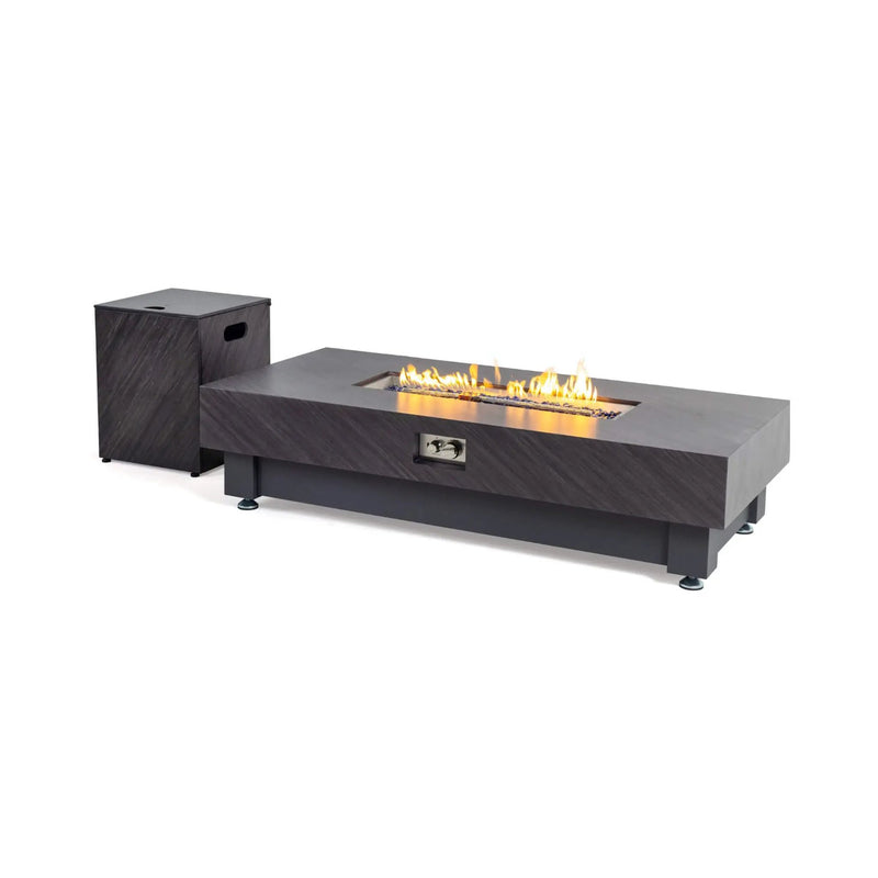 Alora Premium 60-Inch Rectangular Outdoor Modern Propane Fire Pit Table With Rain Cover (SAK91273) by SAKSBY WHOLESALE