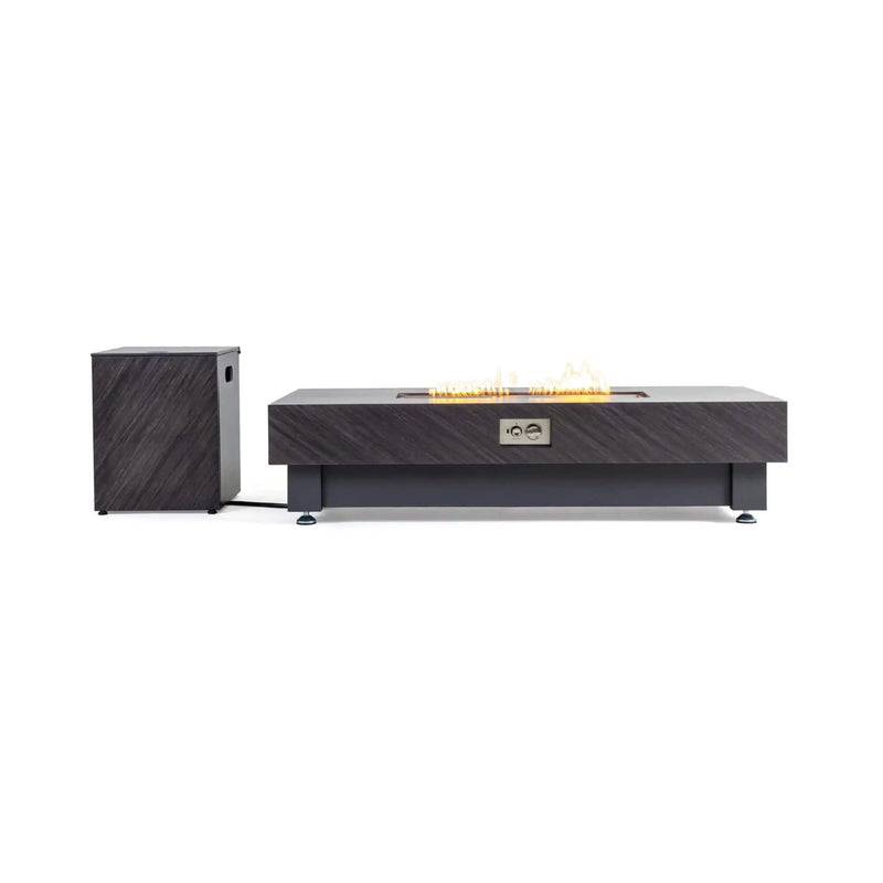Alora Premium 60-Inch Rectangular Outdoor Modern Propane Fire Pit Table With Rain Cover (SAK91273) by SAKSBY WHOLESALE