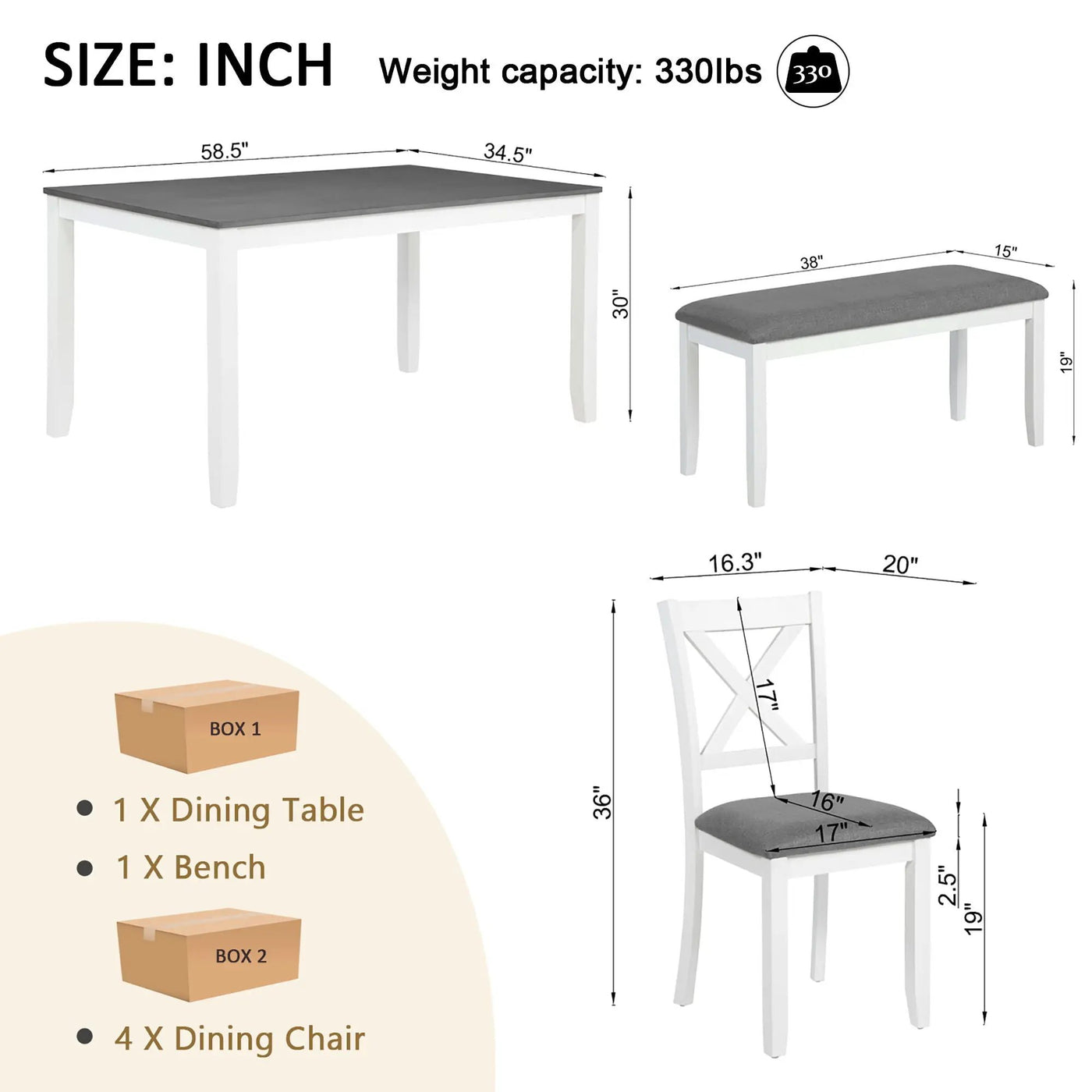 Modern Dining Table Set With Chairs For Kitchen by Unique Piece Furniture