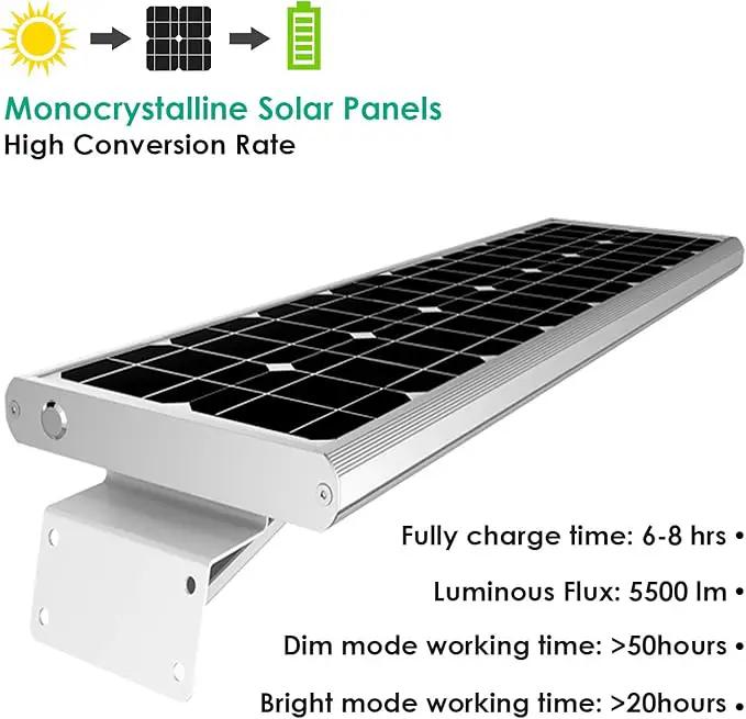 6000W Aluminum Frame LED Integrated Solar Street Light, IP65 Waterproof , Radar Sensor + Light Sensor, Dusk to Dawn Solar by Outdoor Solar Outlet