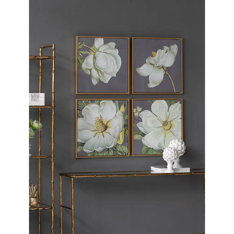 Botanical Wall Art Prints, Home Decor For Living Room Dining Room Bedroom Hallway (Set of 4) - Gray by Unique Piece Furniture