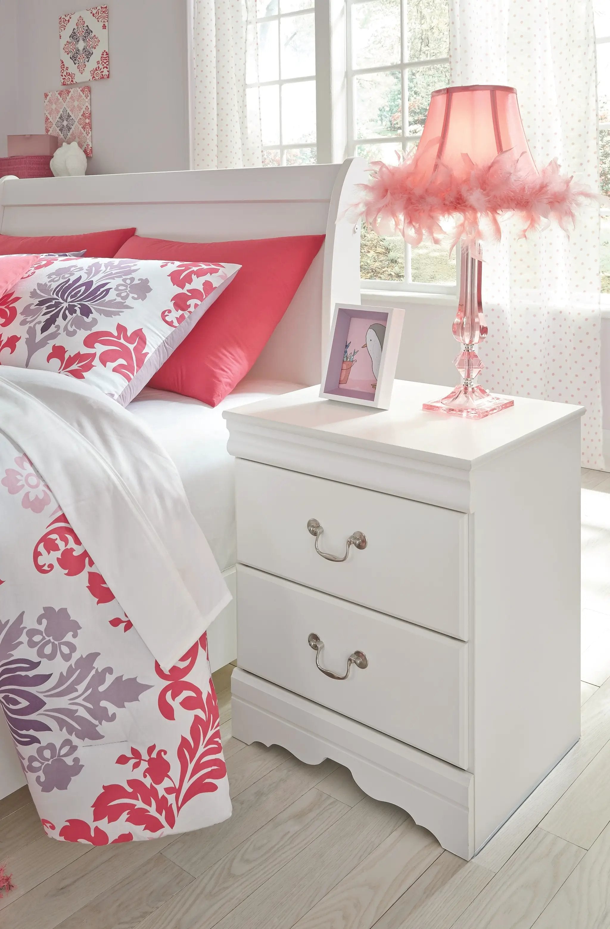 Anarasia - Two Drawer Night Stand - White by Unique Piece Furniture