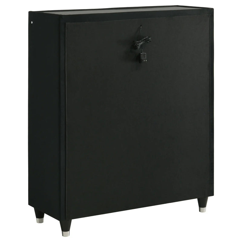 Lorient 5-drawer LED Chest of Drawers Black by Unique Piece Furniture