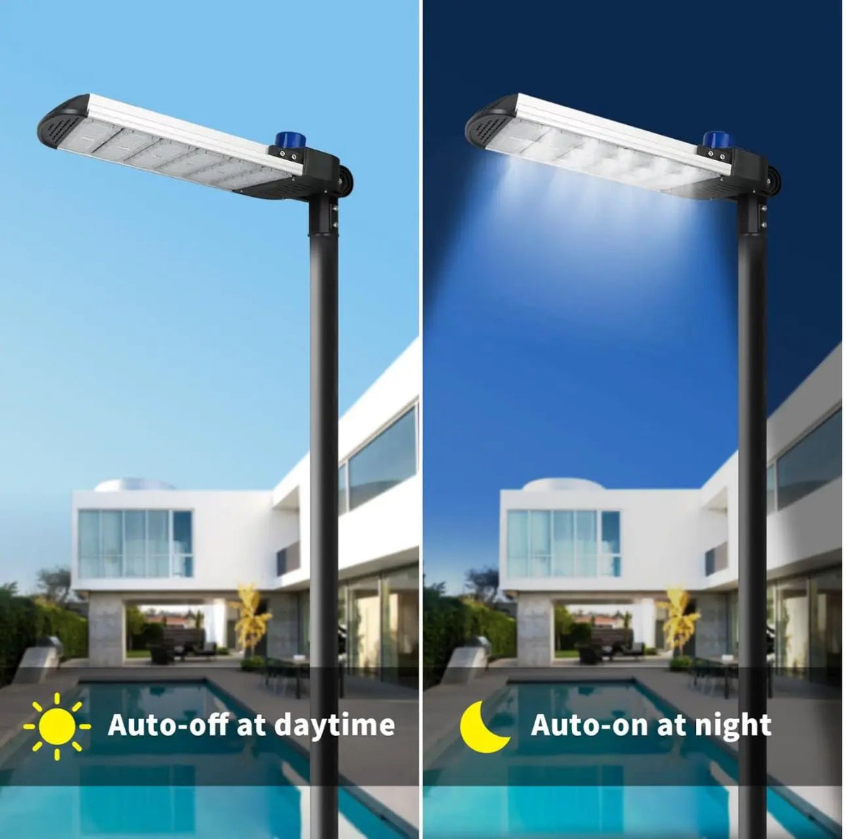 600W LED Parking Lot Lights Hard Wired , 60000LM 6000K with Dust to Dawn Photocell Sensor Slip Fitter by Outdoor Solar Outlet