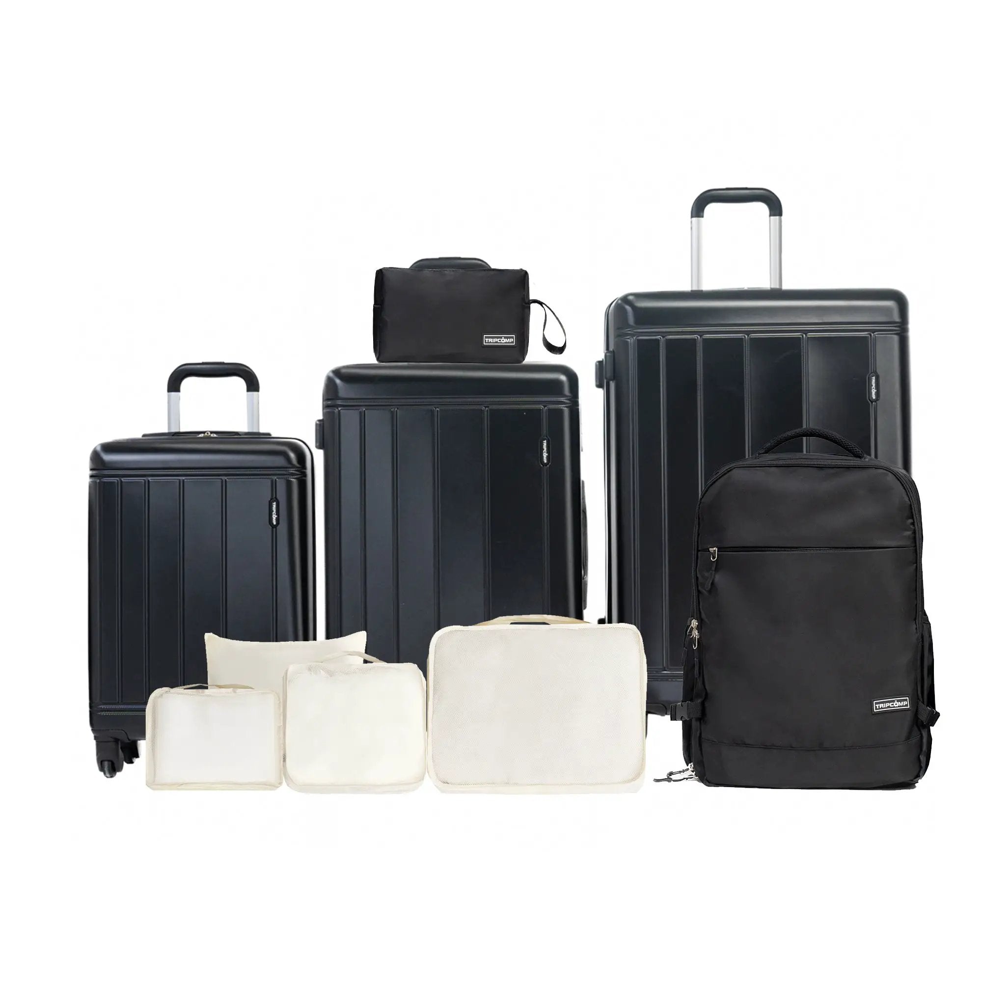 GigaTech 9-Piece Black Luggage Set With TSA Lock by HouseOfZazla