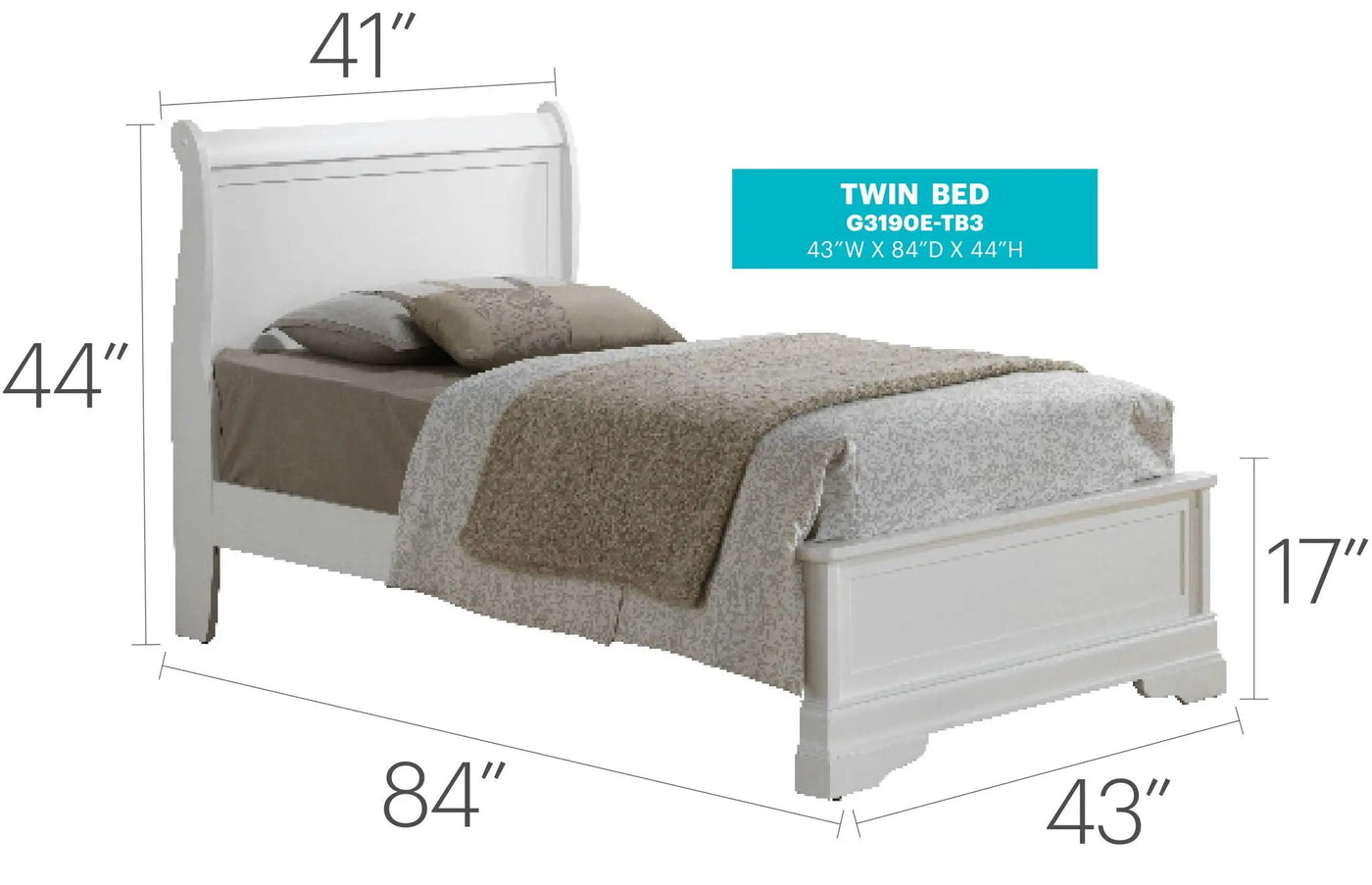 Sleigh Bed With Low Footboard by HouseOfZazla