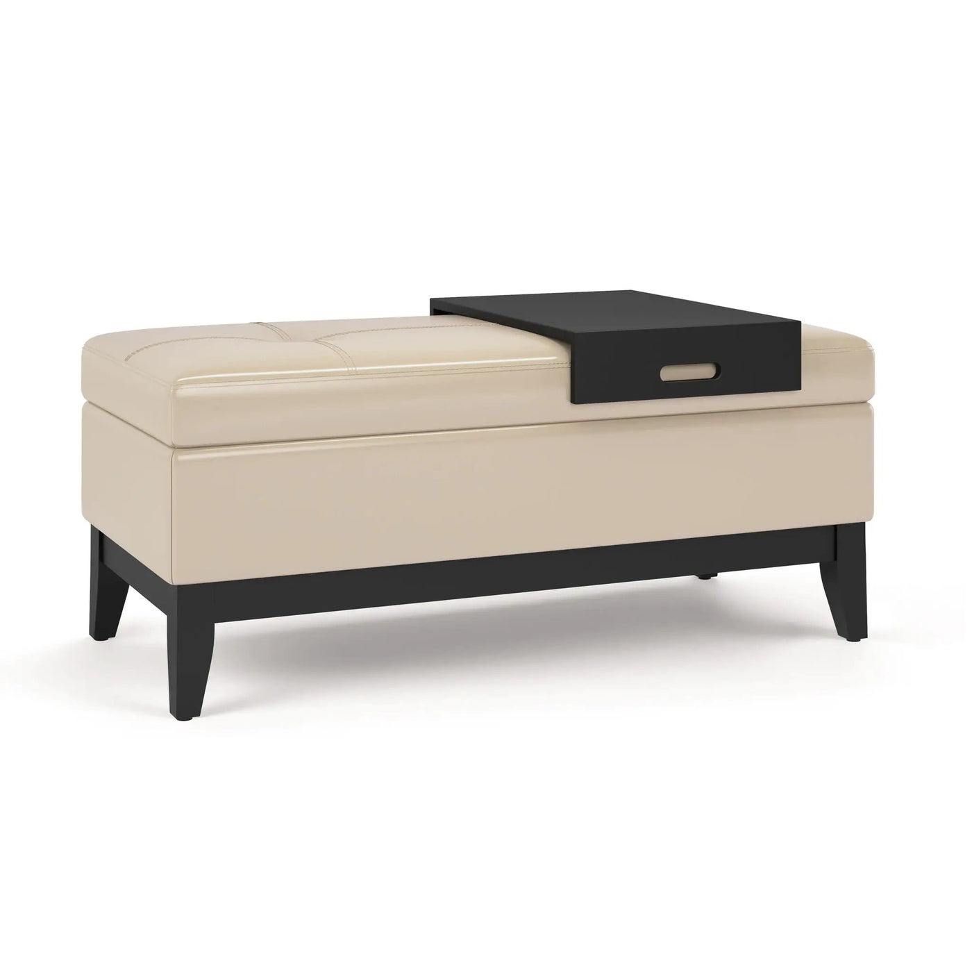 Oregon - Contemporary Storage Ottoman Bench With Tray by HouseOfZazla