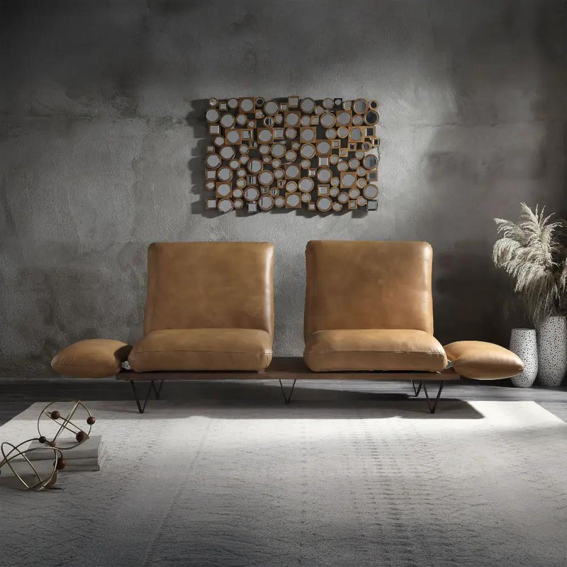 Narech - Sofa With Swivel - Nutmeg Top Grain Leather by Unique Piece Furniture