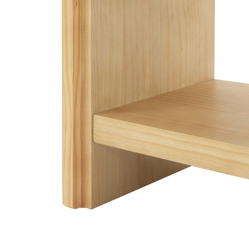 Fluted Console Table With Semi Circular Drawers - Natural by HouseOfZazla