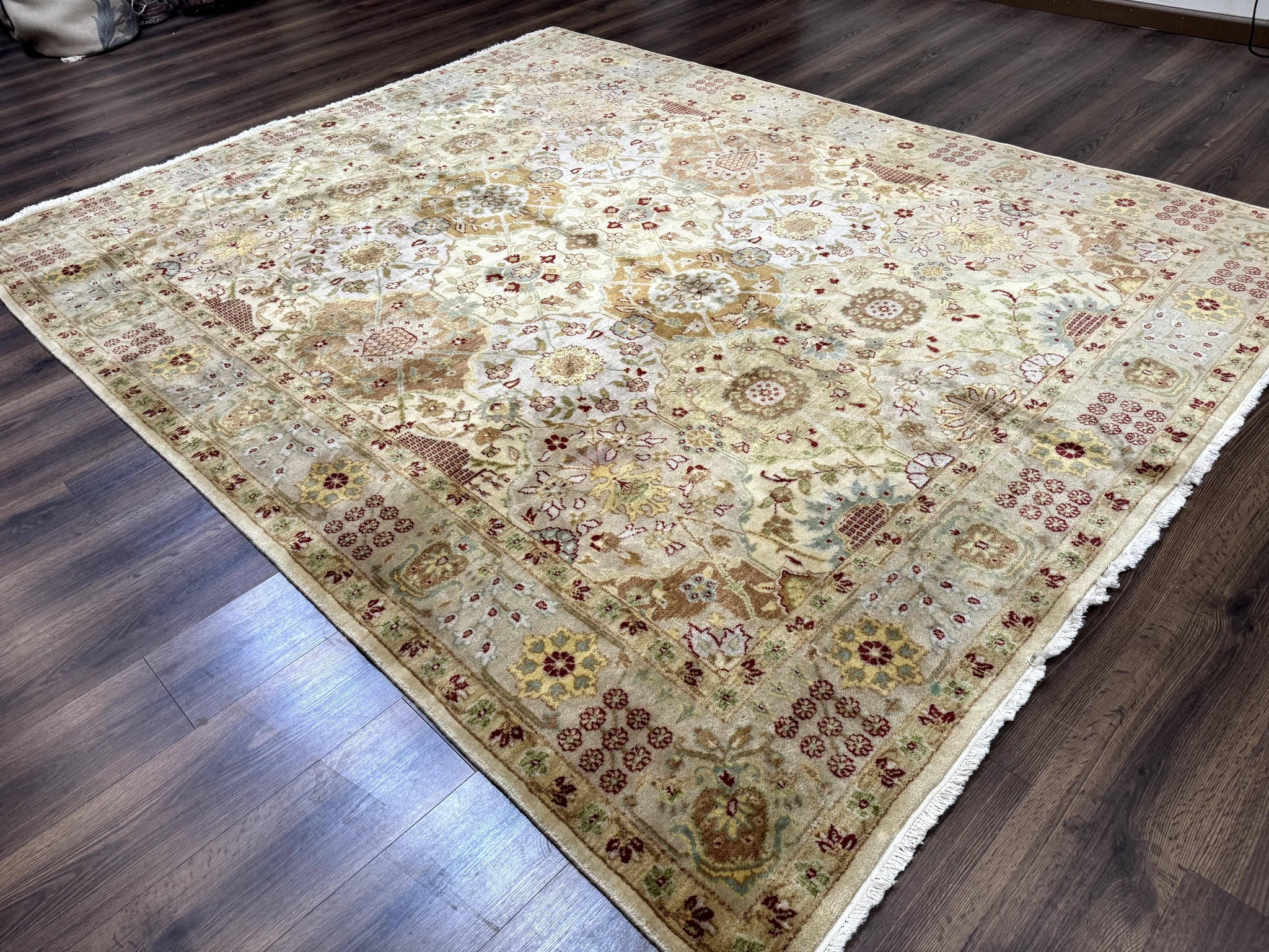 Indo Persian Rug 8x10, Indian Rug, Soft Wool Rug, Oushak Style Rug, Handmade Rug by Jewel Rugs