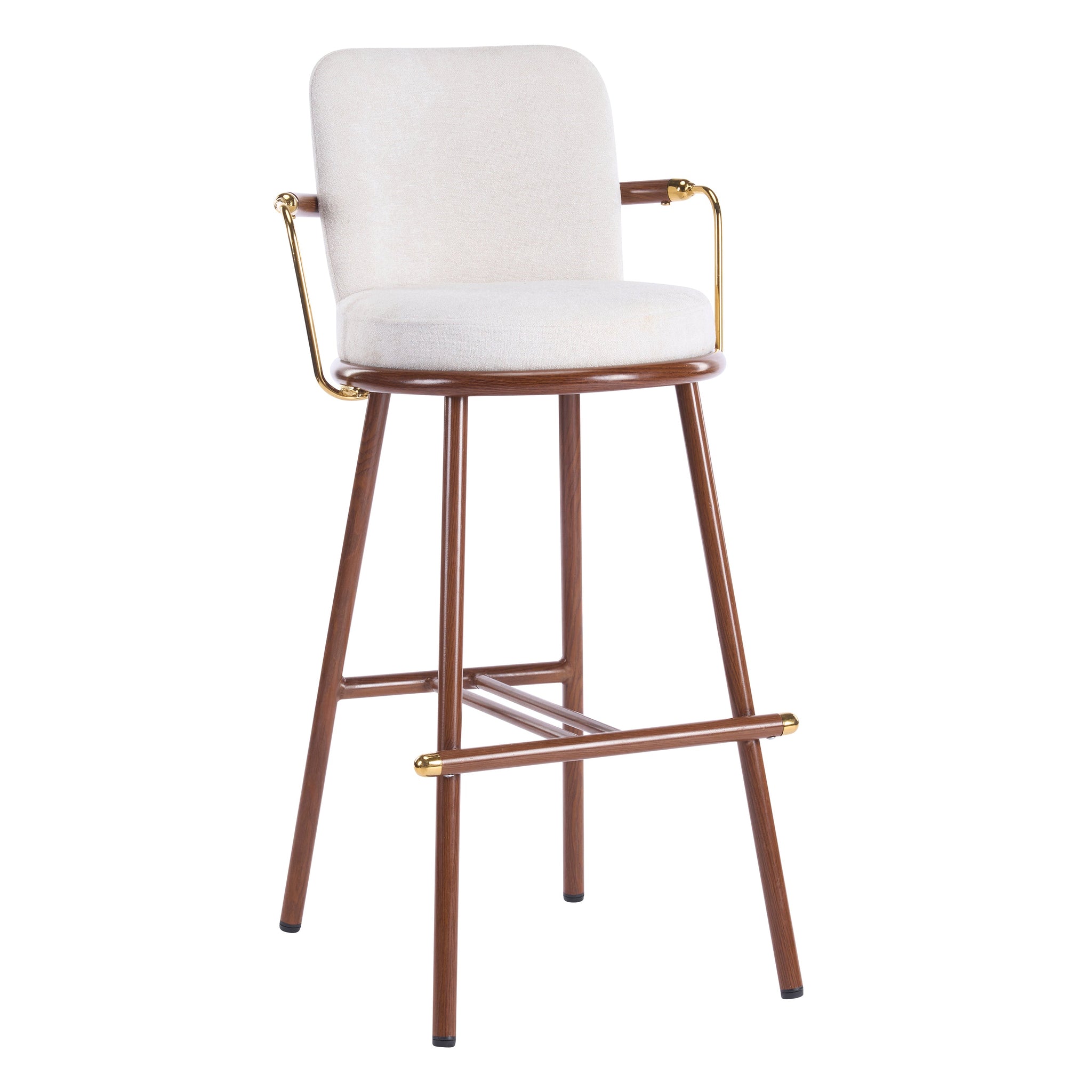 Chaya Indoor Upholstered Bar Stool with Metal Frame by HouseOfZazla