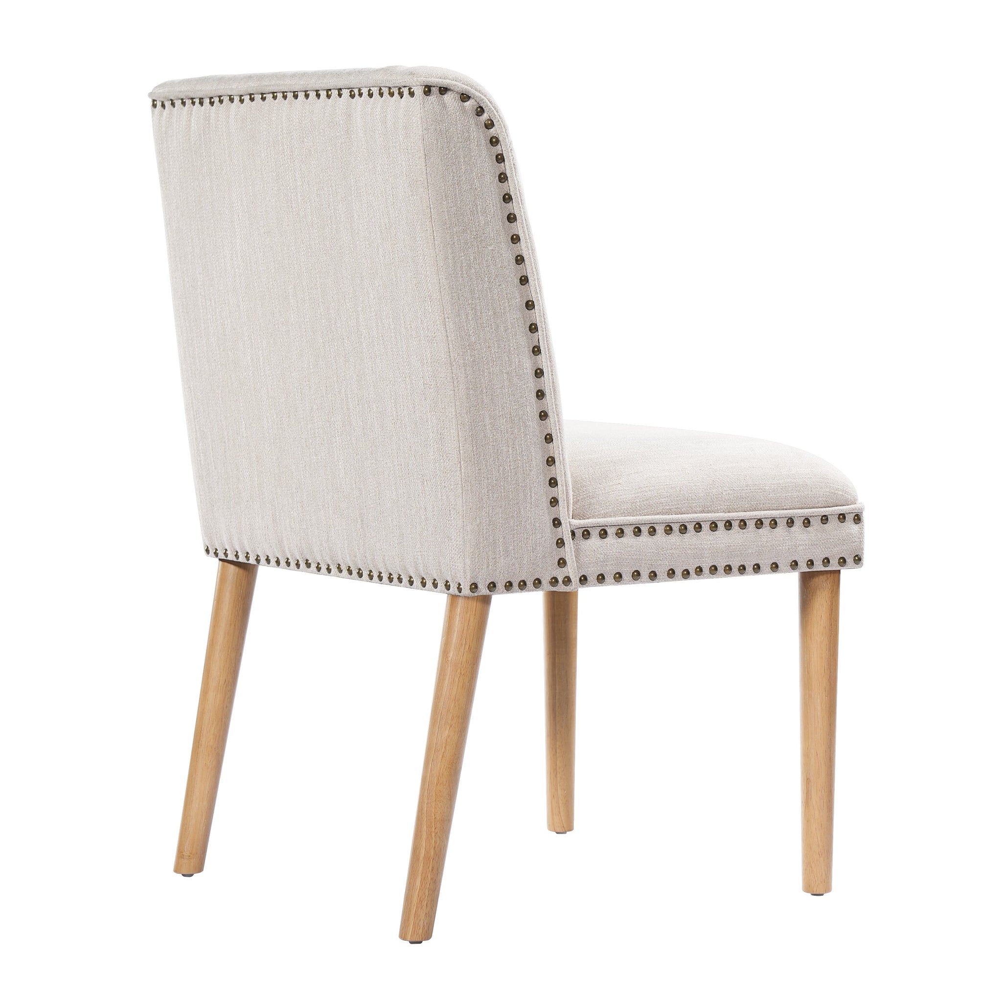 Light Luxury Rivet Upholstered Dining Chair Set of 2 by HouseOfZazla