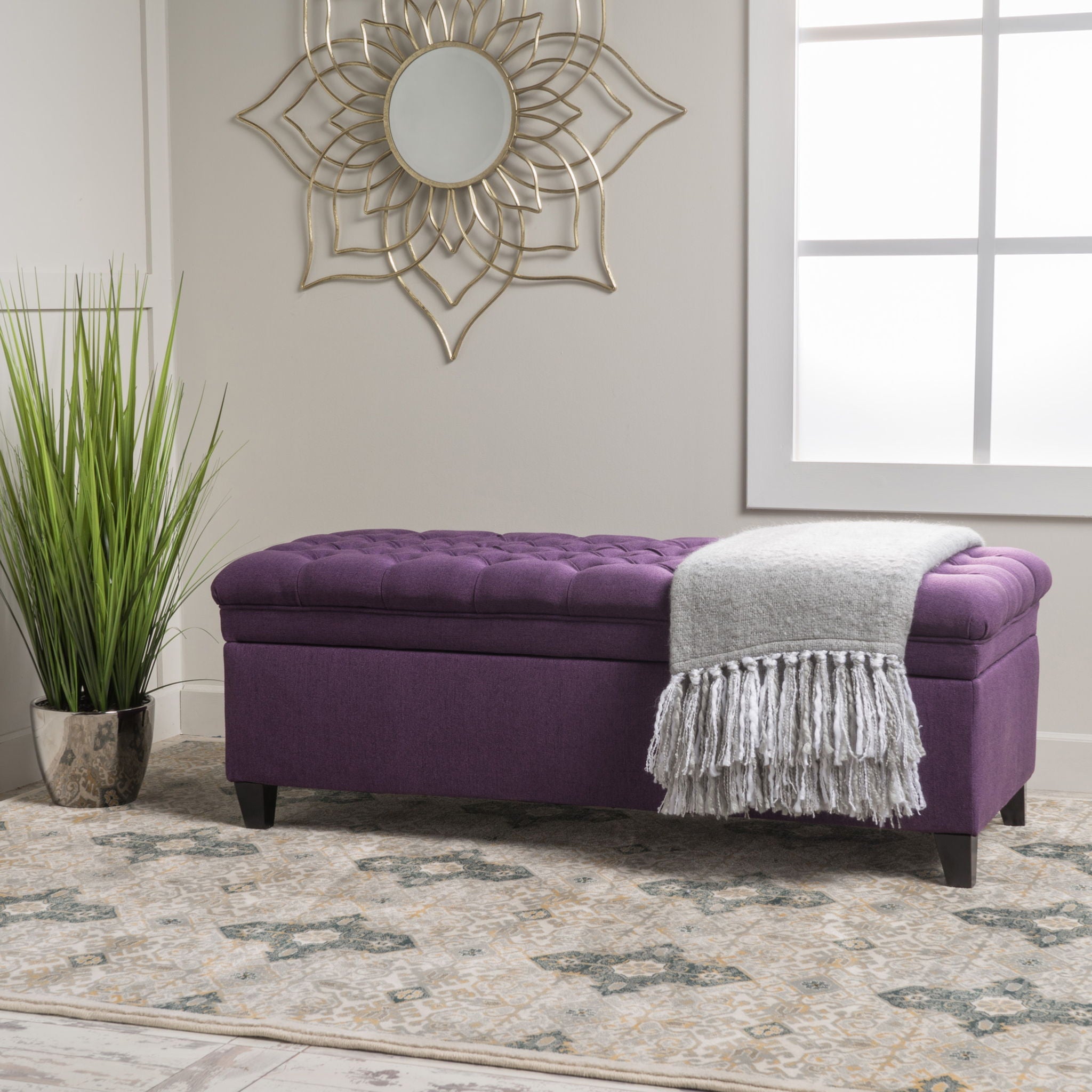 Juliana Storage Ottoman With Birch Legs by HouseOfZazla