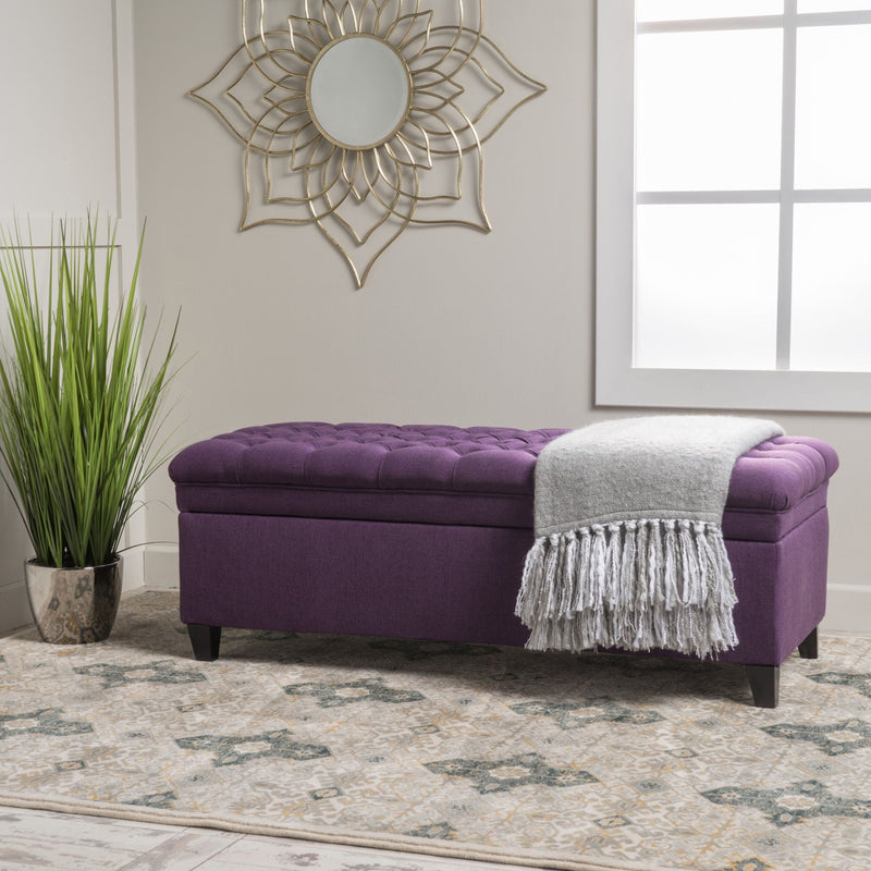 Juliana Storage Ottoman With Birch Legs by HouseOfZazla