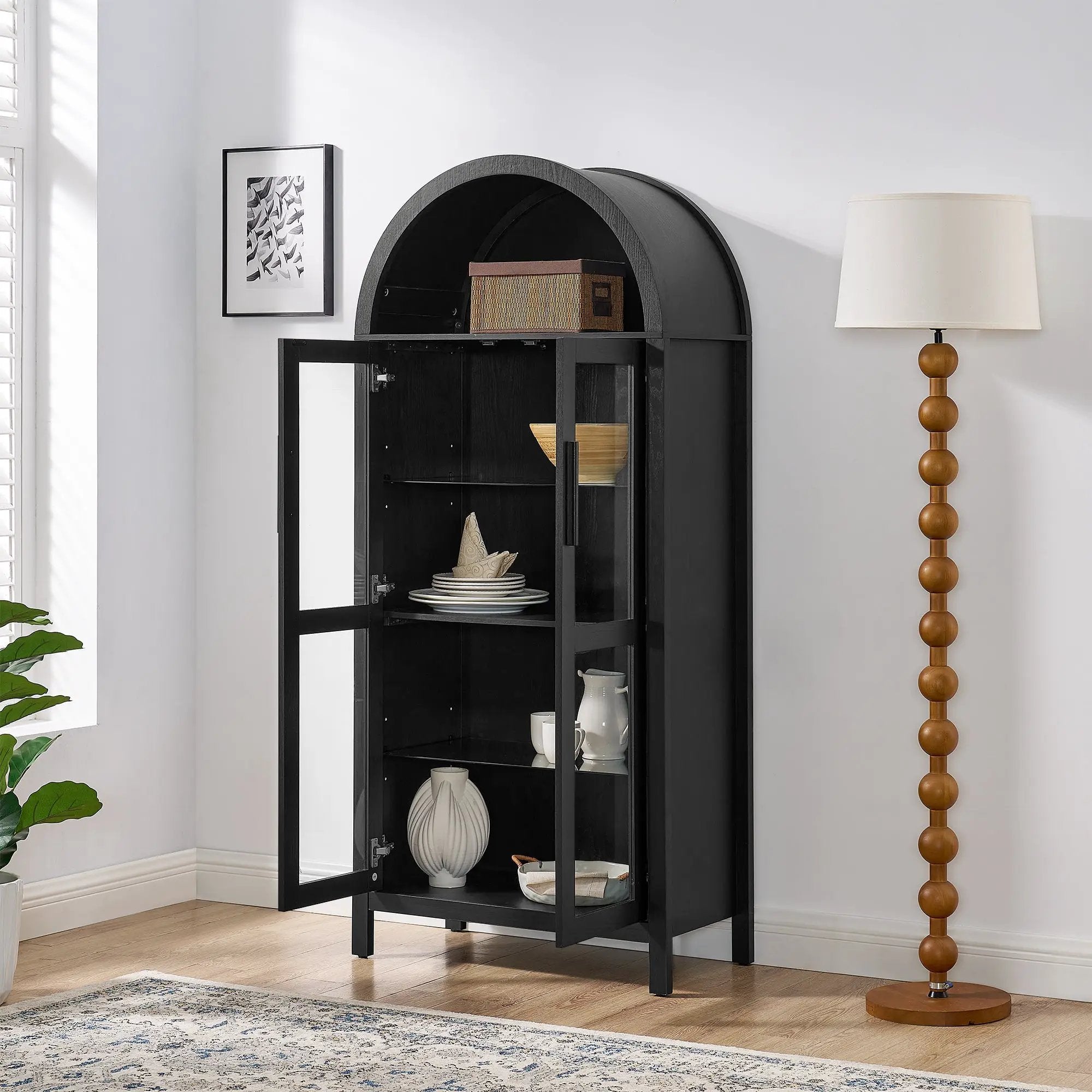 High Arched Storage Cabinet with LED Light by HouseOfZazla
