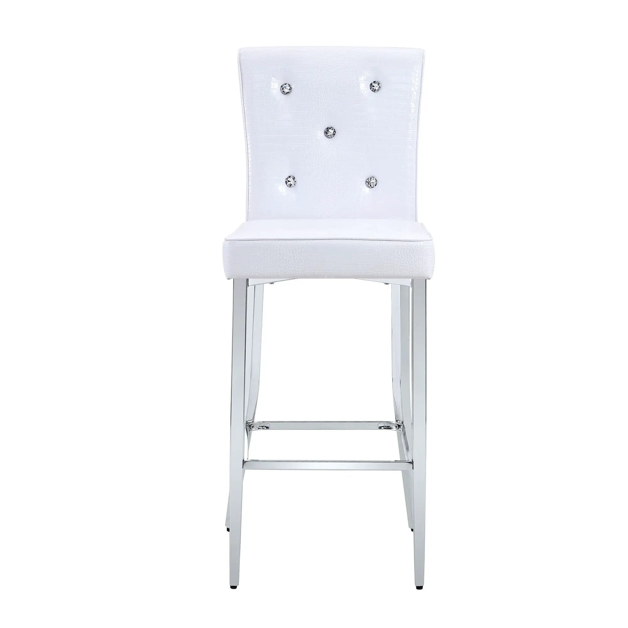 Bar Chairs & Crystal Clasp Design (Set of 2) by Unique Piece Furniture