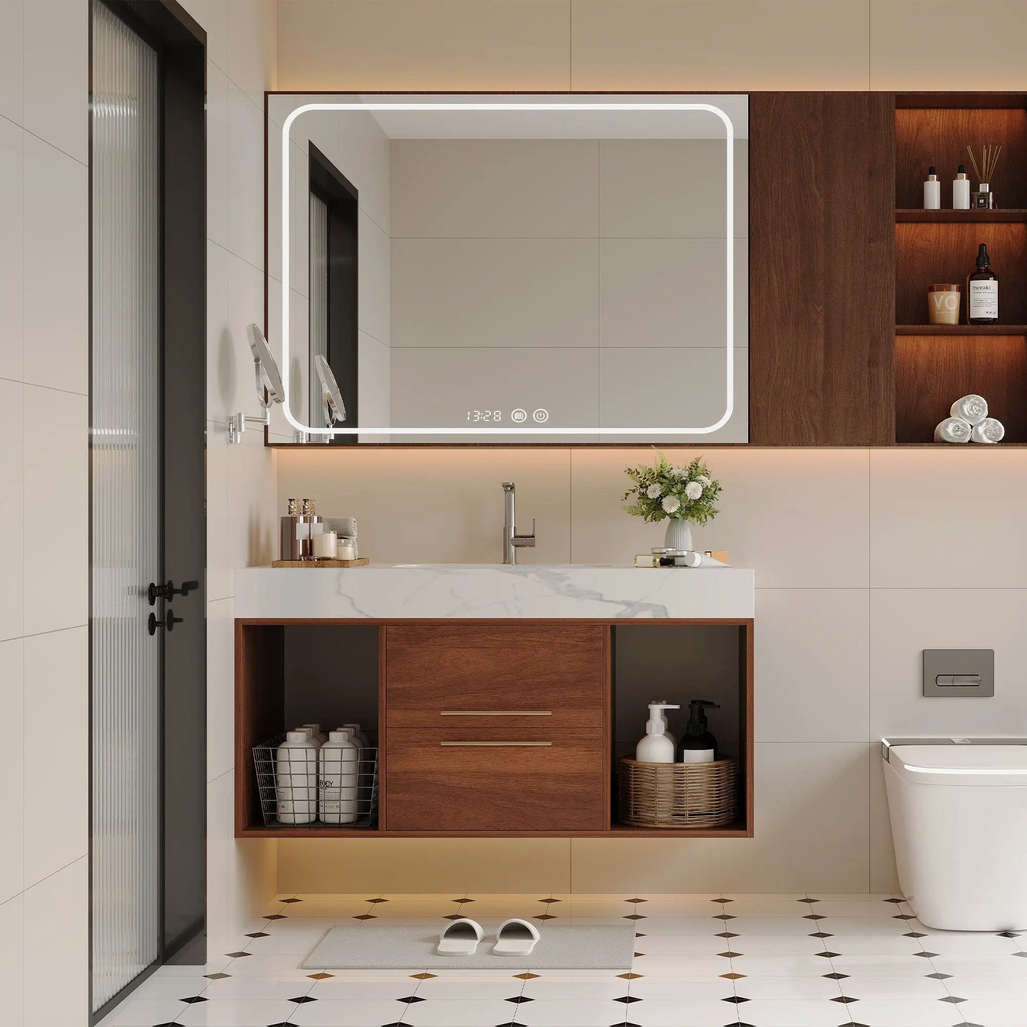 39.4" Floating Bathroom Vanity with Ceramic Sink by HouseOfZazla