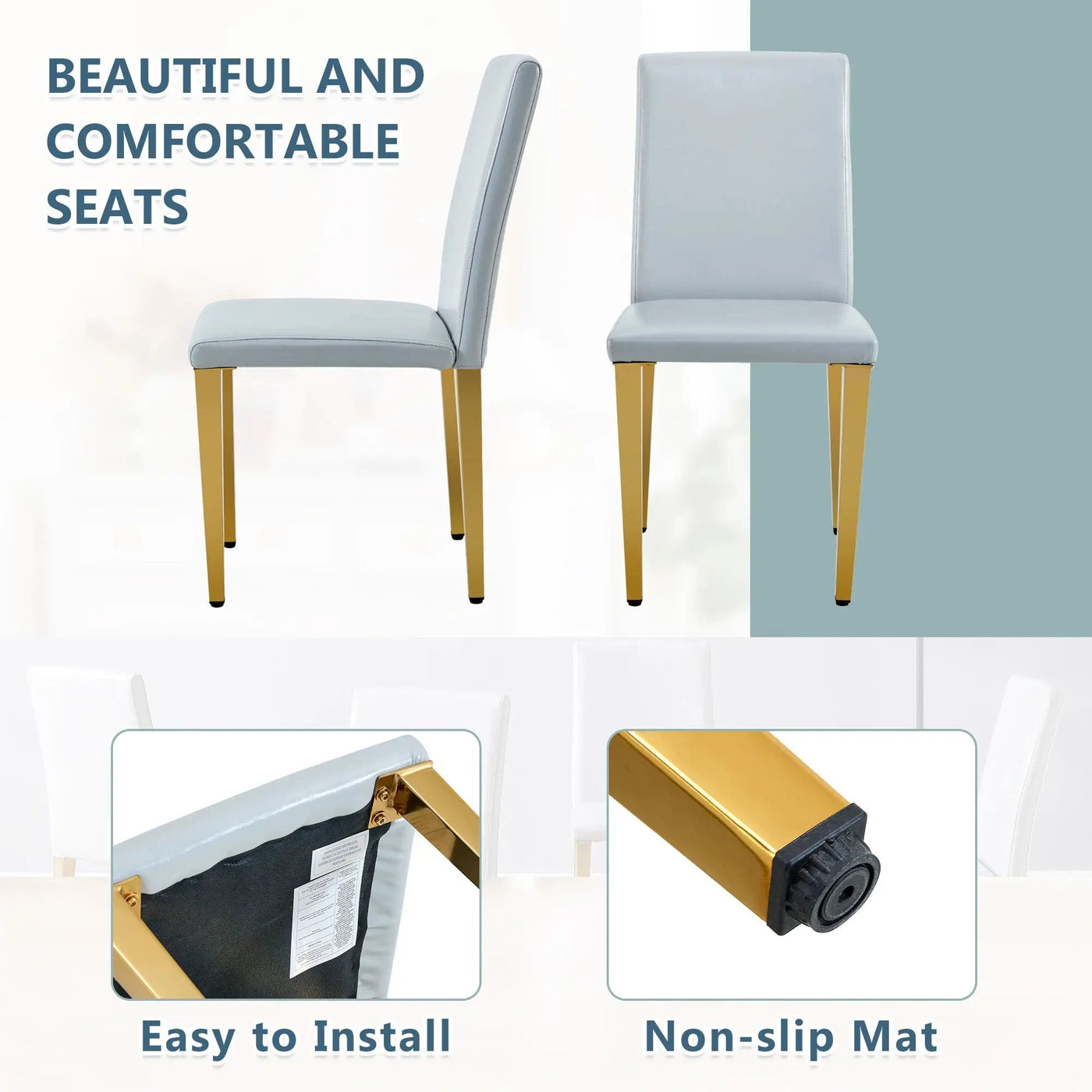 Modern Dining Chairs With Metal Legs by Unique Piece Furniture