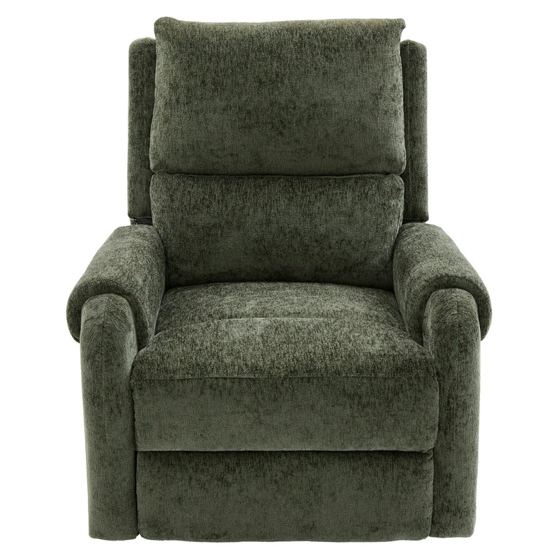 Manual Recliner Massage Chair With Swivel Rocker, 8 Massage Modes, Side Storage Pocket by Unique Piece Furniture